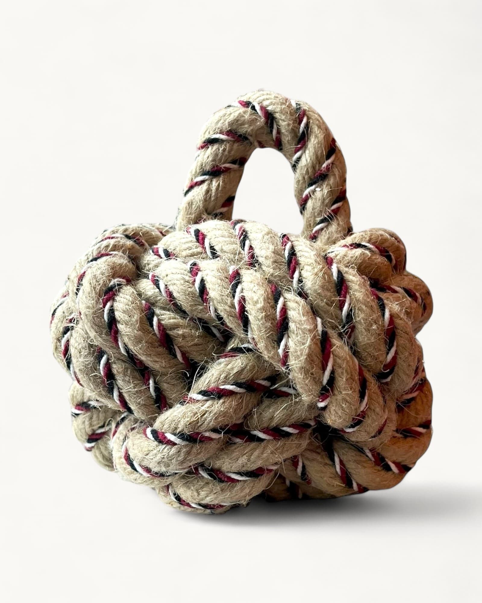 Handmade Flax Yarn Rope Doorstop Medium
