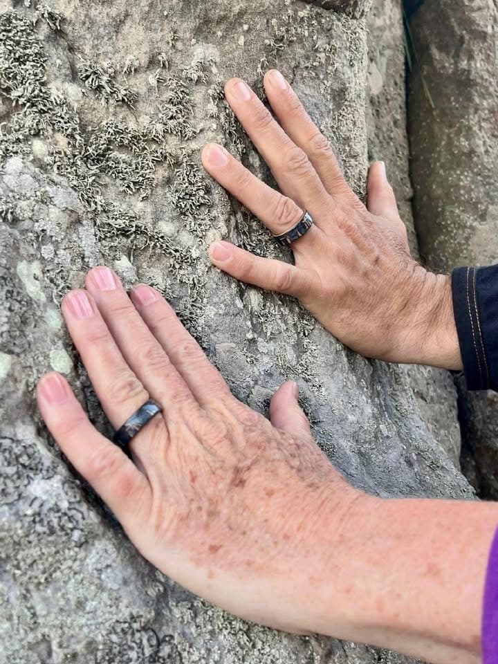 Stonehenge Proposal Rings, a Pair of Standing Stones Bentwood Rings