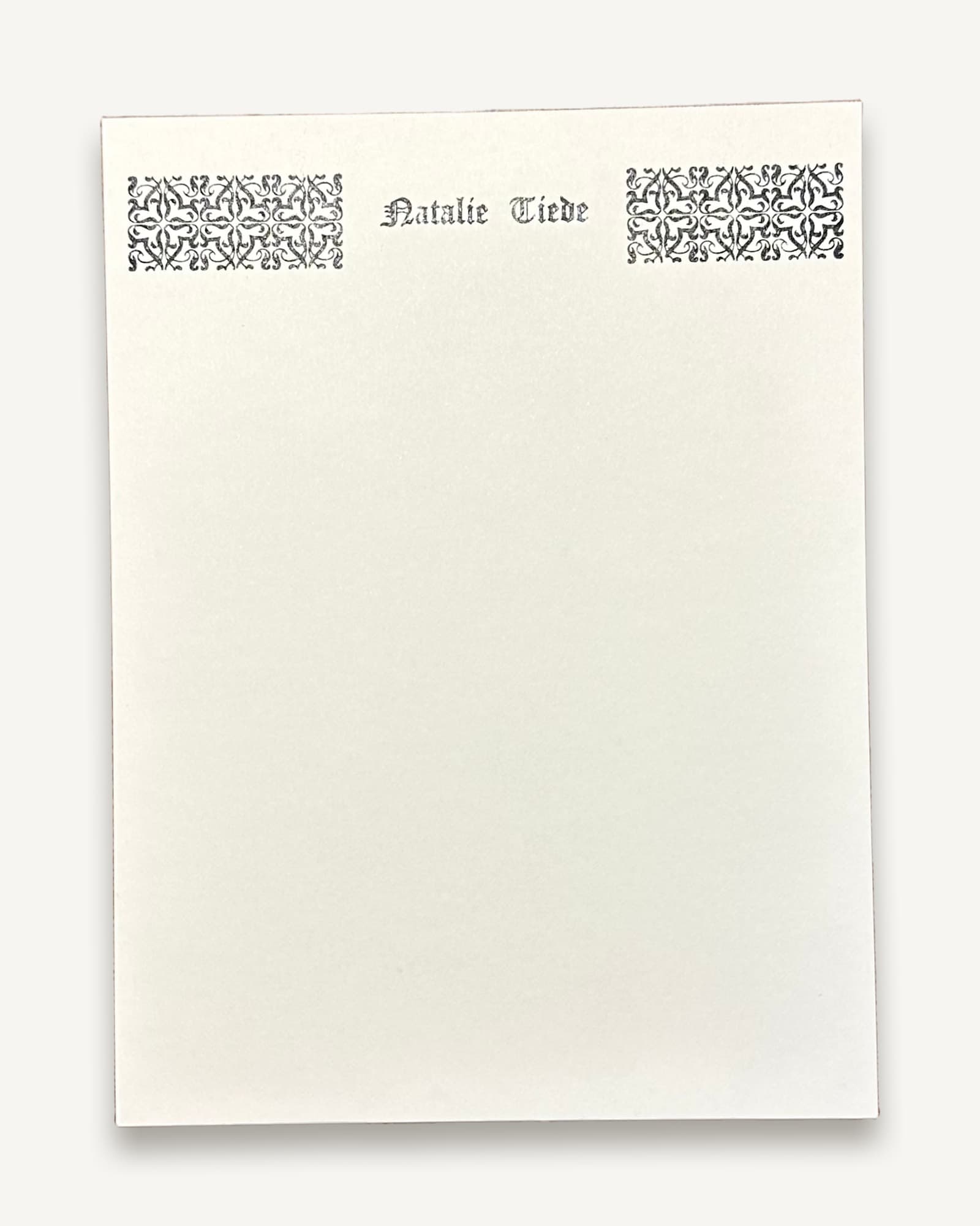 Custom stationery