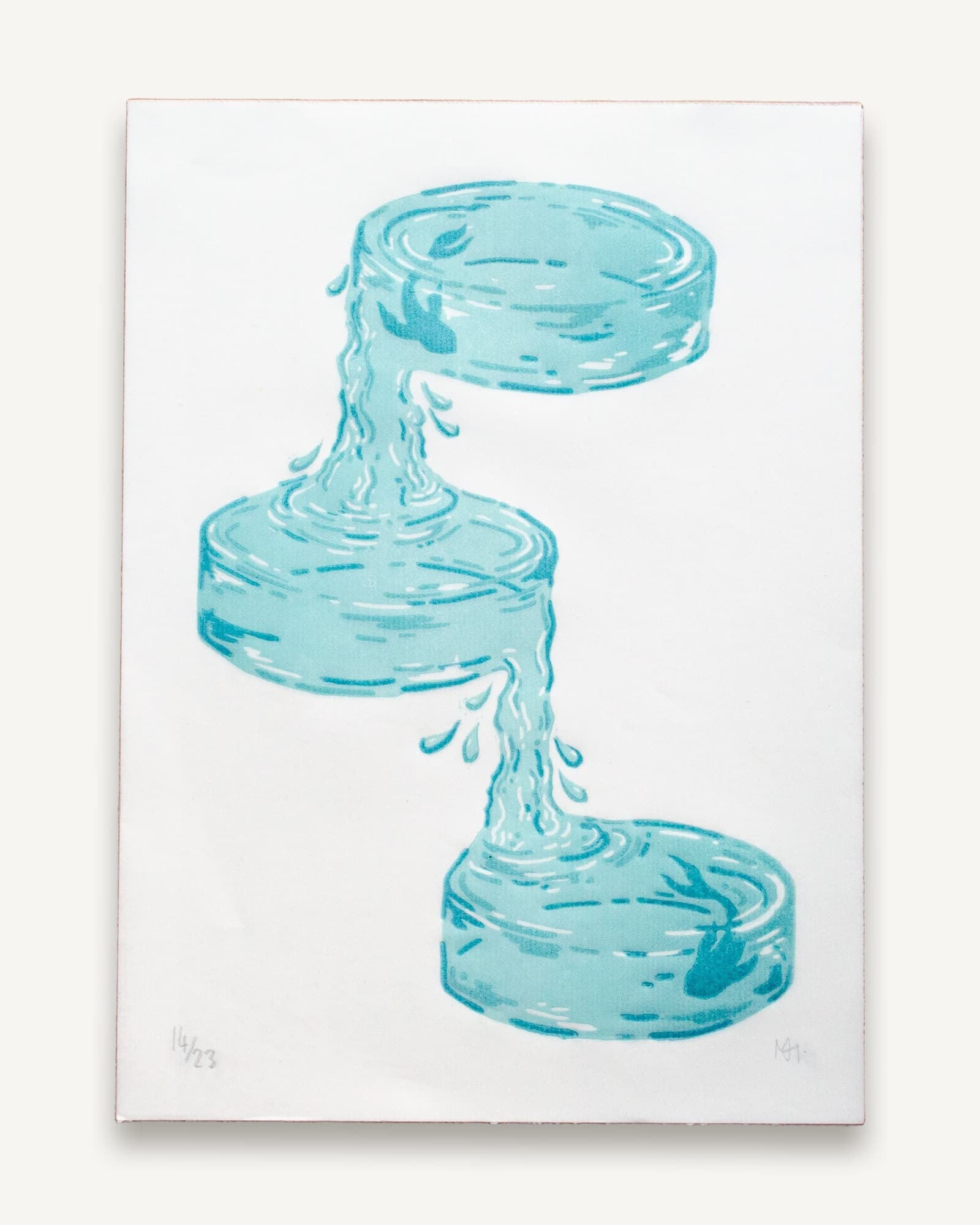 Flow Linocut Print