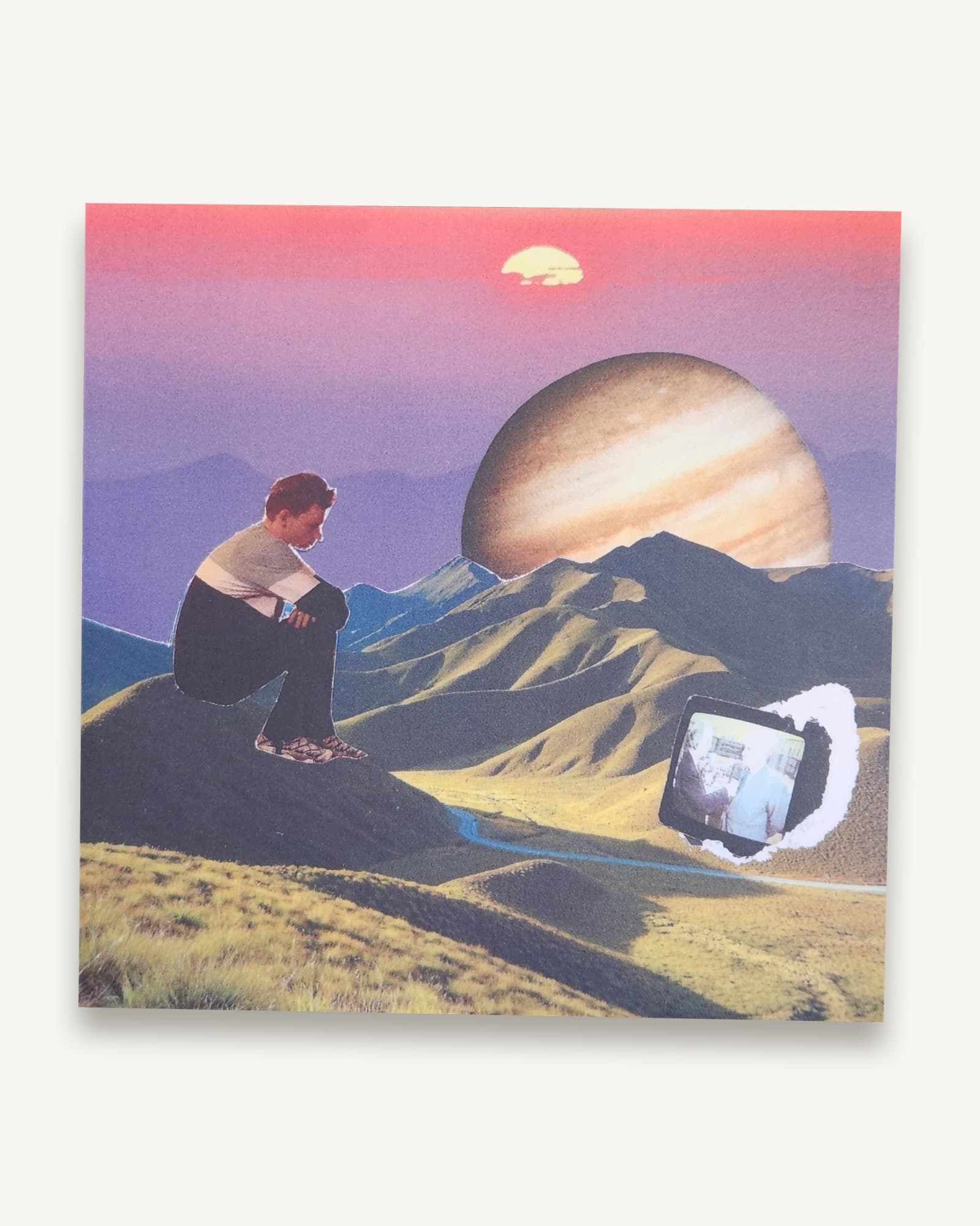 'Screen Time' Printed Collage Postcard