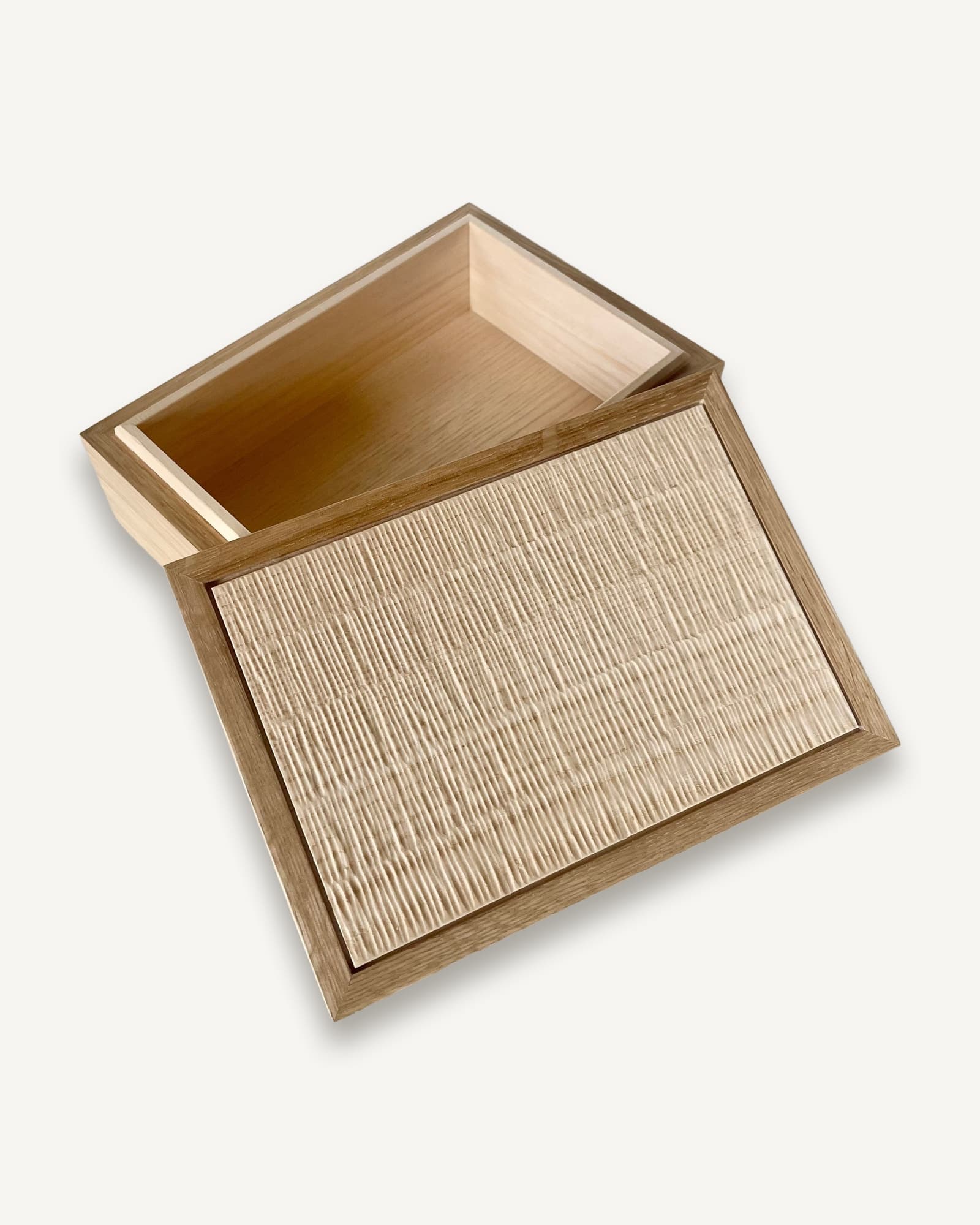 Oak & Ash hand carved box