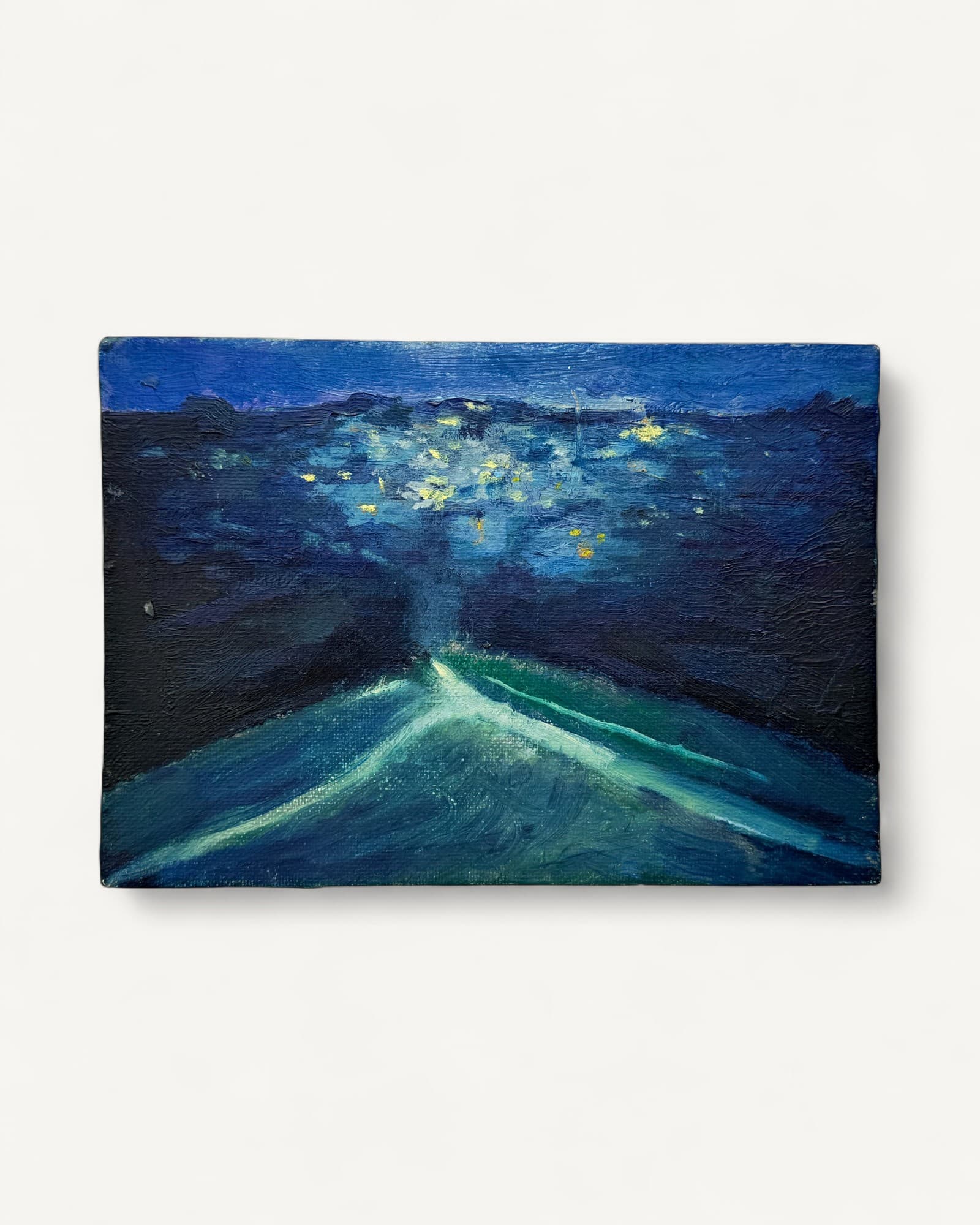 Norbiton by Night: Oil Painting