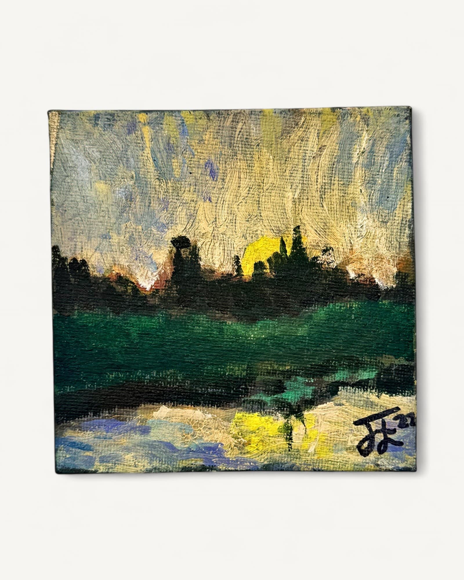 Sunset in Kingston: Miniature Oil Painting