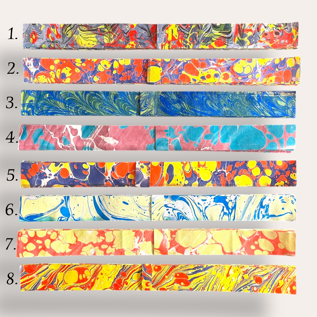 Hand Marbled Paper Chain Garland Kit