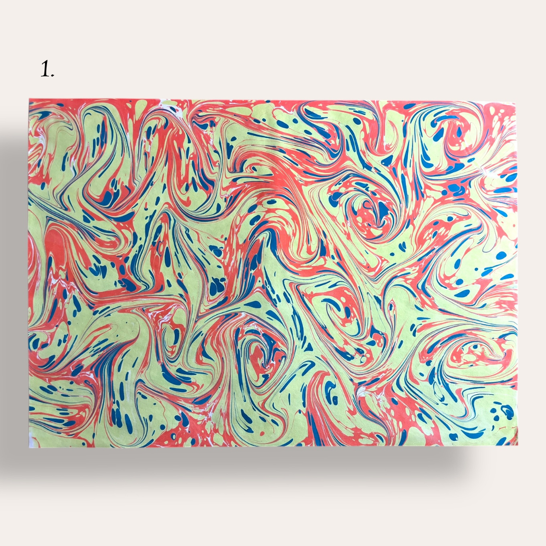 Hand Marbled Paper: Small / A3
