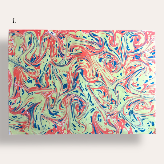 Hand Marbled Paper: Small / A3