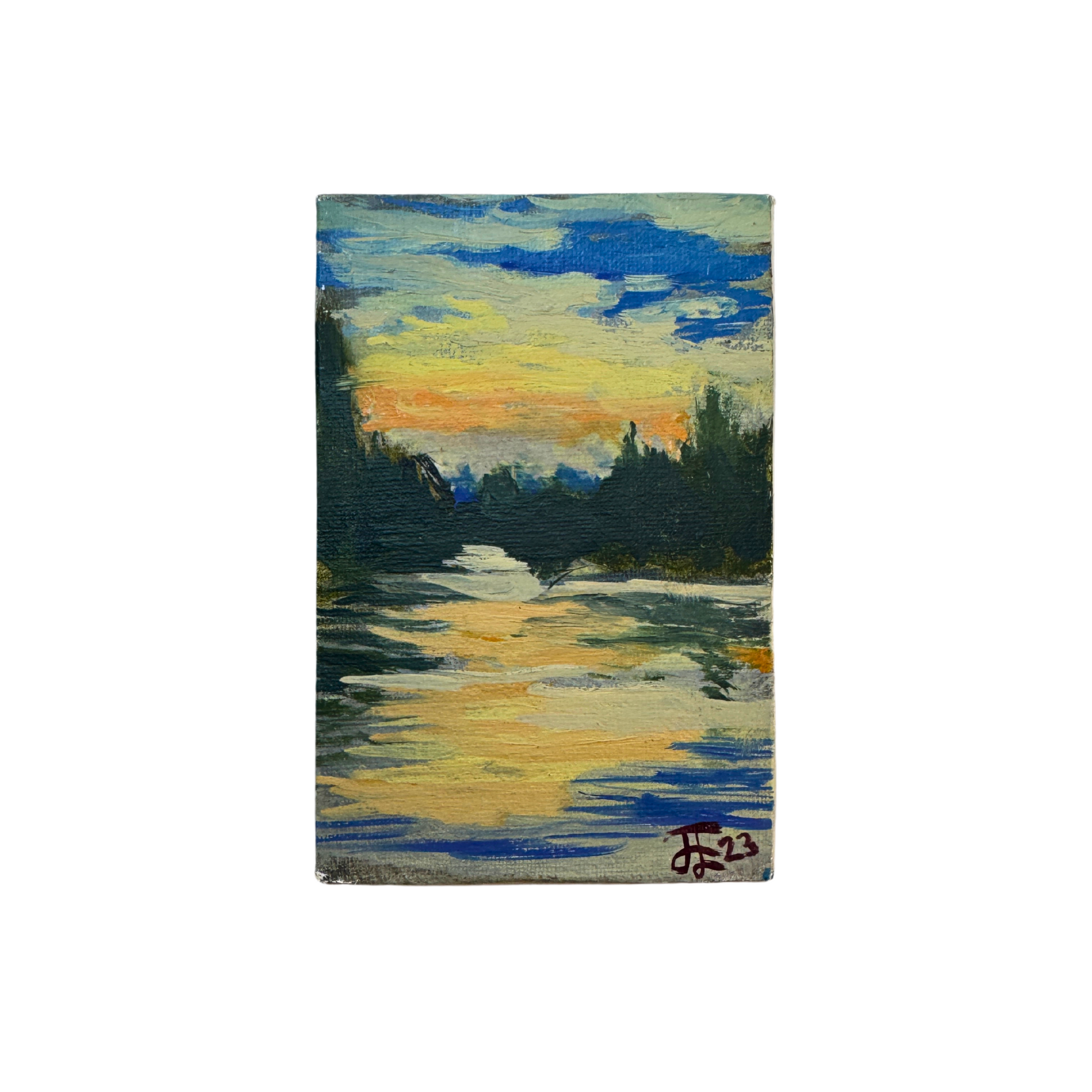 View of the Thames: Oil Painting
