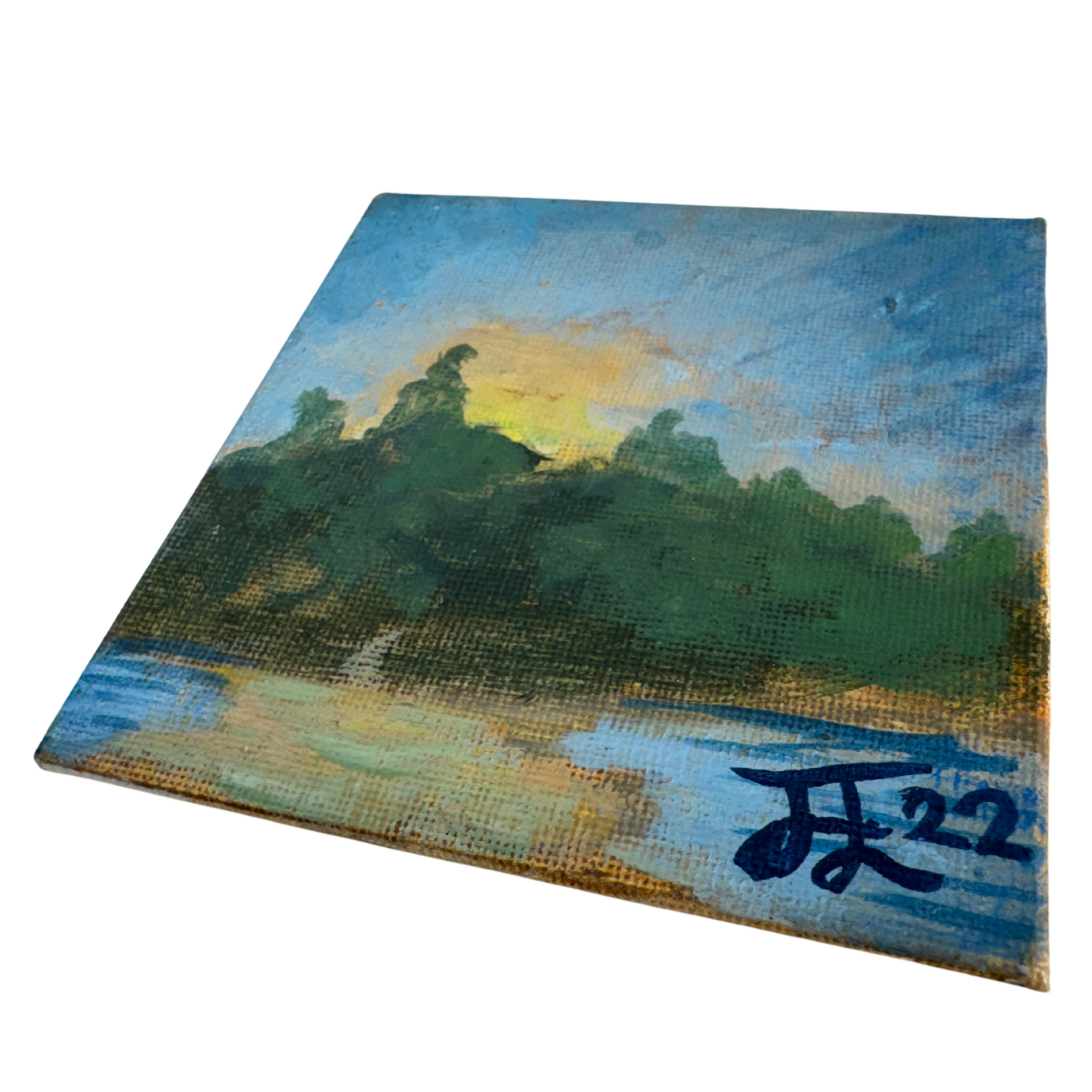 Sunset: Miniature Oil Painting