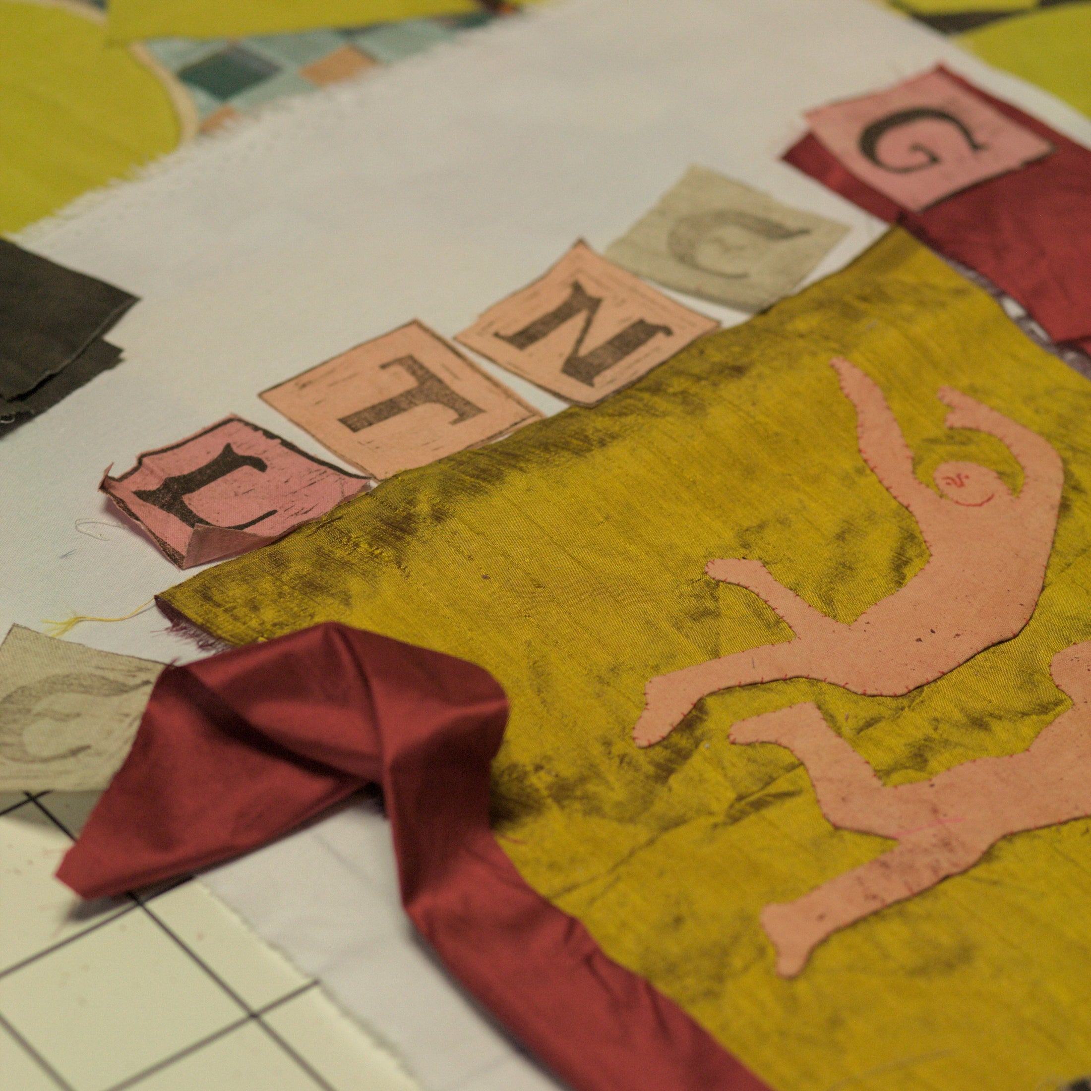 Gentle Mortal: Embroidered Hanging