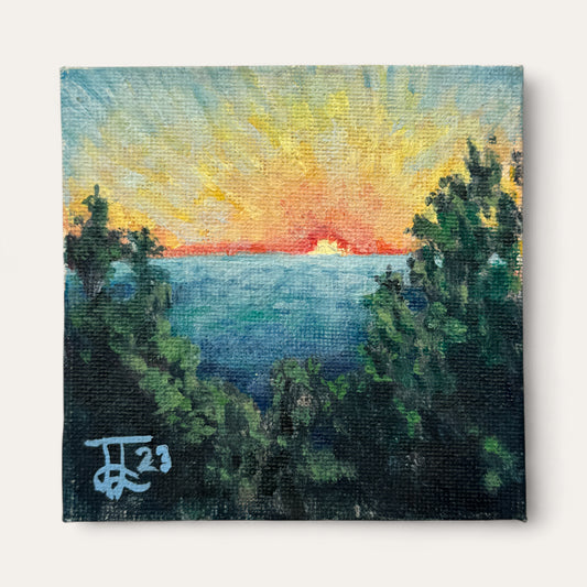 Richmond Park: Miniature Oil Painting