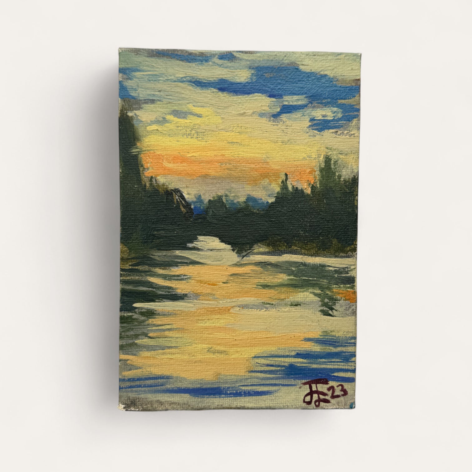 View of the Thames: Oil Painting