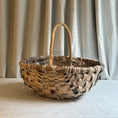 Load image into Gallery viewer, 16” Scottish Oak Swill Basket with peeled hazel handle
