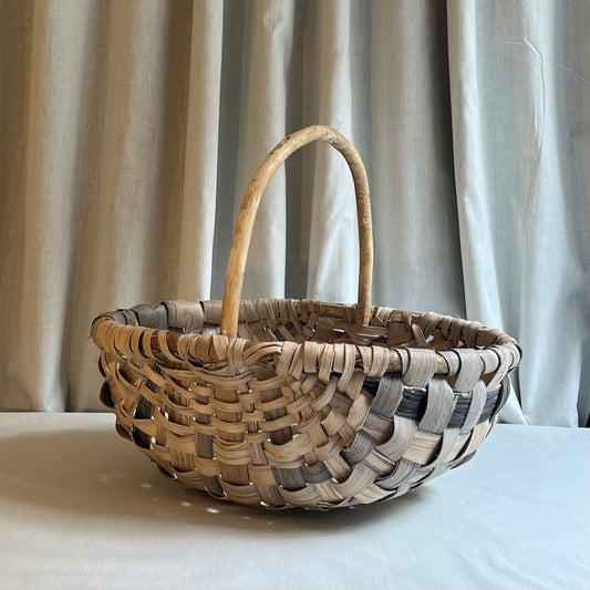16” Scottish Oak Swill Basket with peeled hazel handle