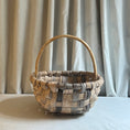 Load image into Gallery viewer, 16” Scottish Oak Swill Basket with peeled hazel handle
