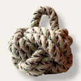 Load image into Gallery viewer, Handmade Flax Yarn Rope Doorstop Medium
