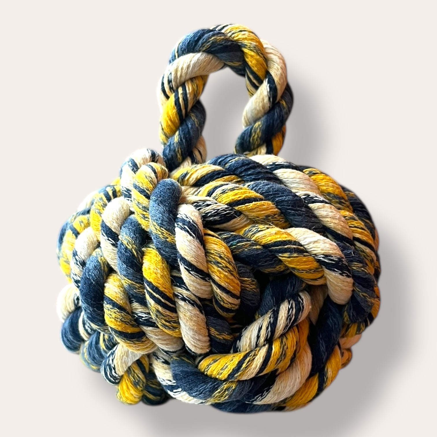Handmade Dead Stock Yarn Rope Doorstop Medium