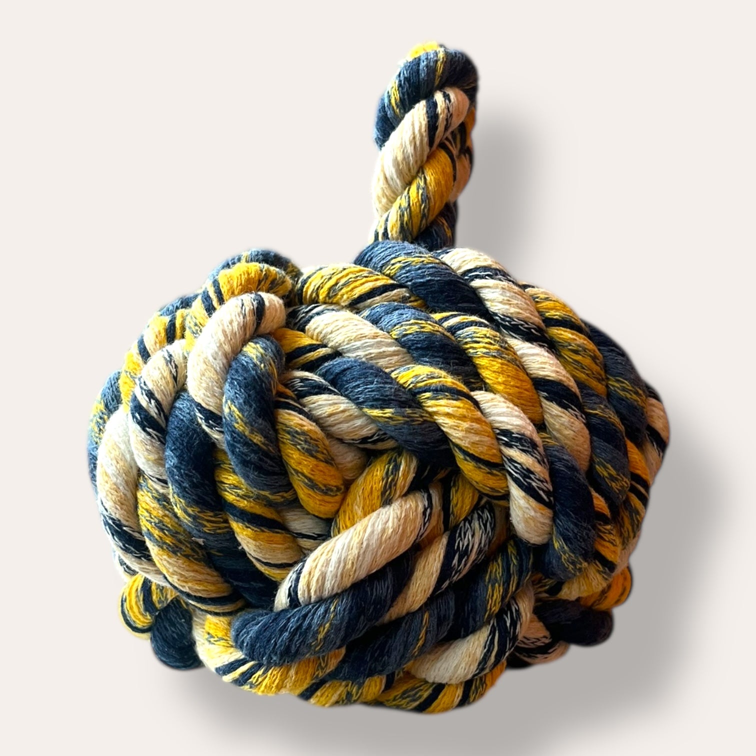 Handmade Dead Stock Yarn Rope Doorstop Medium