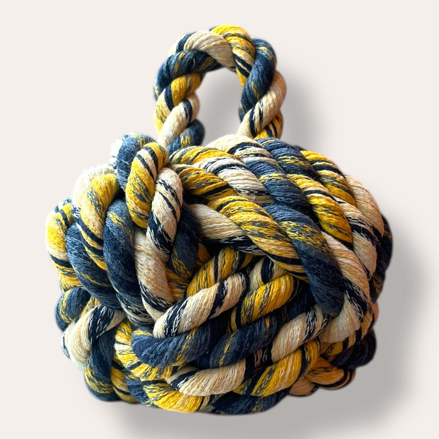 Handmade Dead Stock Yarn Rope Doorstop Medium