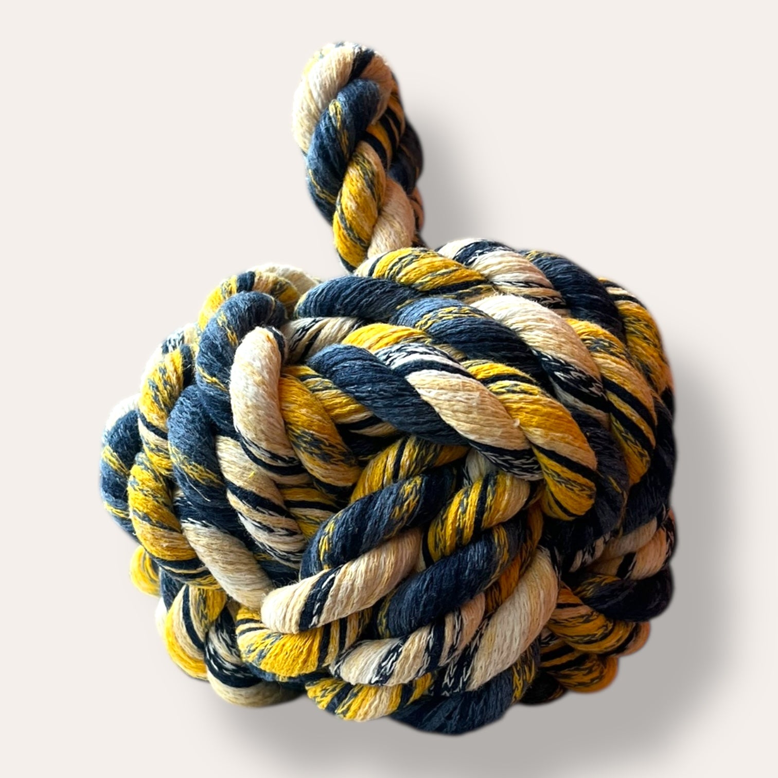 Handmade Dead Stock Yarn Rope Doorstop Medium