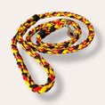 Load image into Gallery viewer, Handmade rope dog leash in red, yellow and black (made to order)
