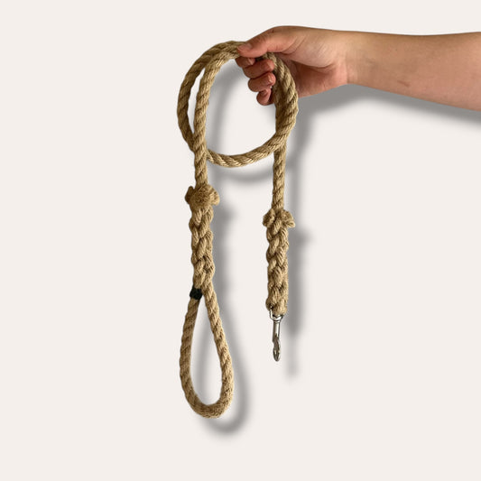 Handmade flax rope dog leash (made to order)