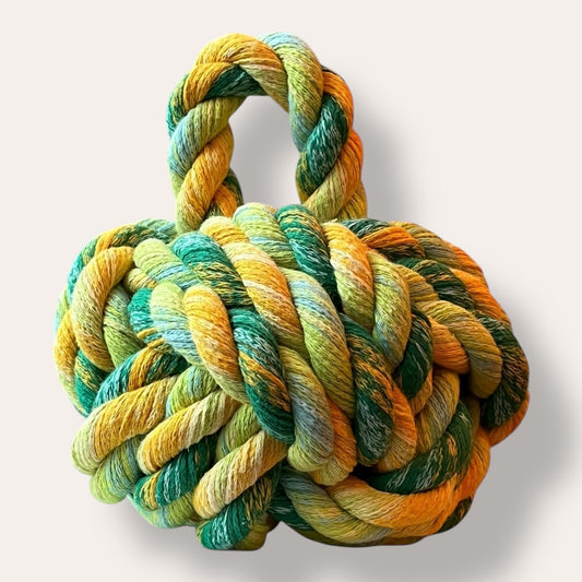 Handmade Dead Stock Yarn Rope Doorstop Medium
