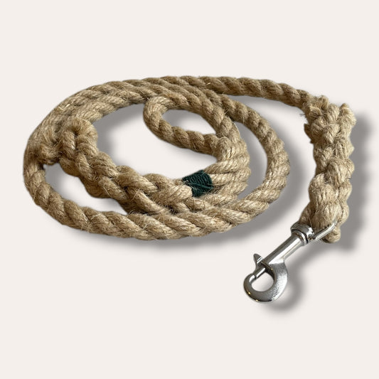Handmade flax rope dog leash (made to order)