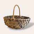 Load image into Gallery viewer, 16” Scottish Oak Swill Basket with peeled hazel handle
