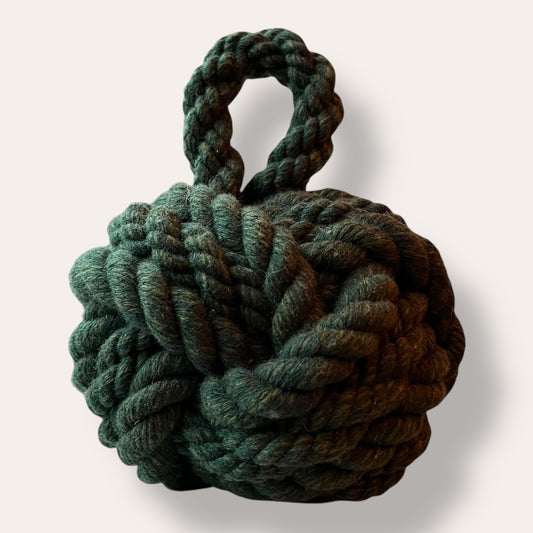 Handmade Dead Stock Yarn Rope Doorstop Small