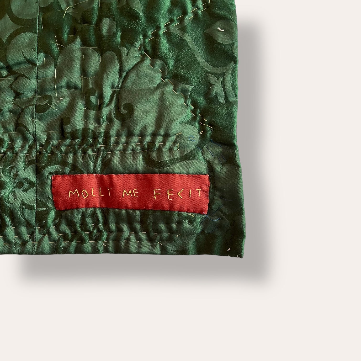 Sacred Are The Woolgathers, The Policeman: Embroidered Hanging