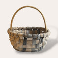 Load image into Gallery viewer, 16” Scottish Oak Swill Basket with peeled hazel handle
