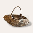 Load image into Gallery viewer, 16" Scottish Oak basket with hazel ribs and 2 willow hoops
