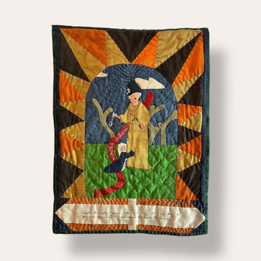 Sacred Are The Woolgathers, The Policeman: Embroidered Hanging
