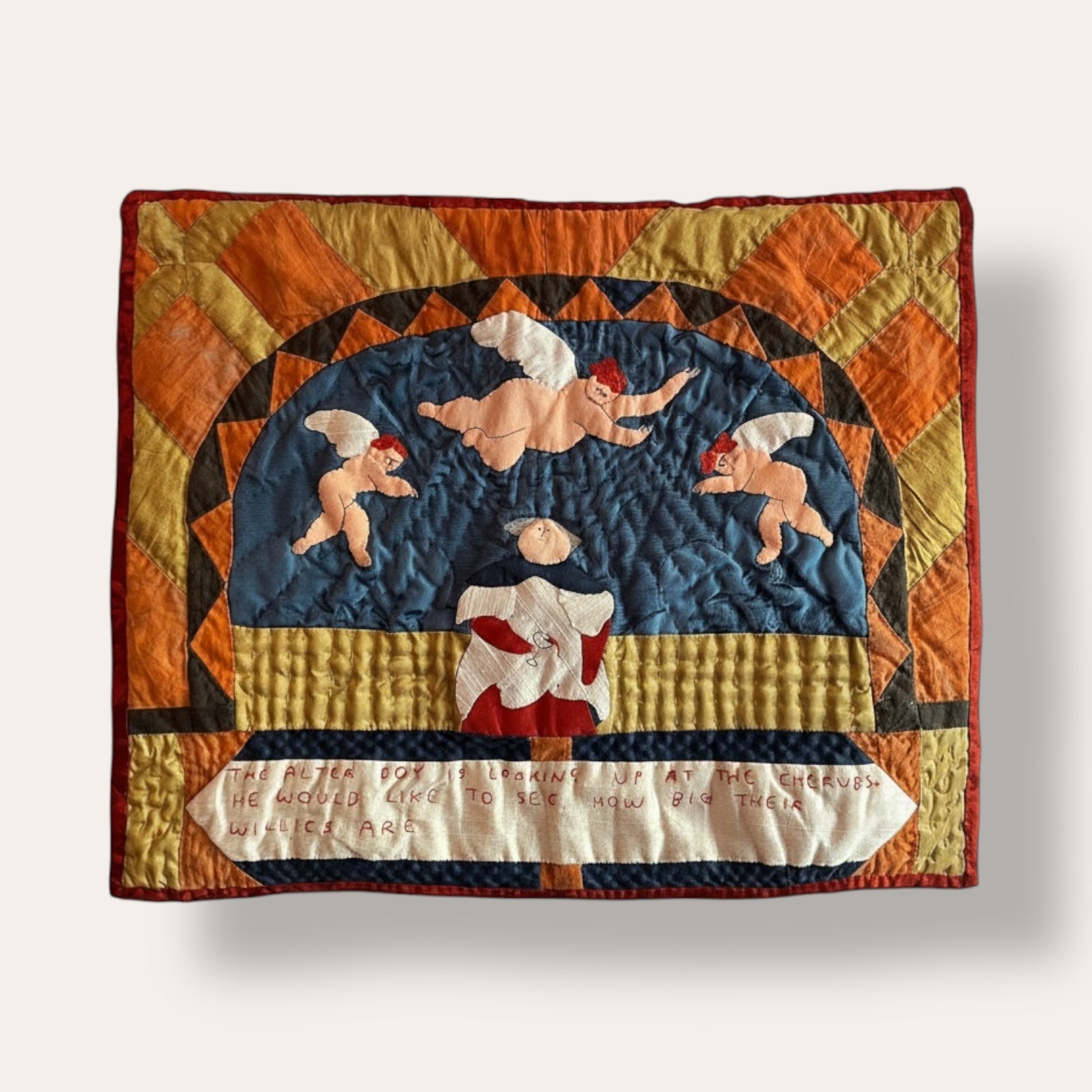 Sacred Are The Woolgathers, The Altar Boy: Embroidered Hanging