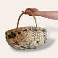 Load image into Gallery viewer, 16” Scottish Oak Swill Basket with peeled hazel handle
