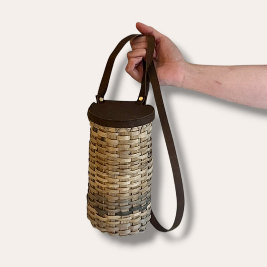 Scottish Oak Bottle Basket Bag