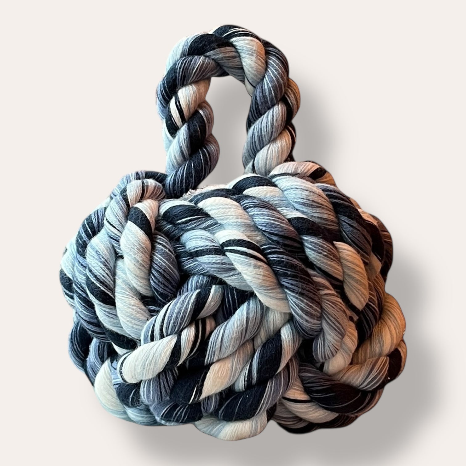 Handmade Dead Stock Yarn Rope Doorstop Medium