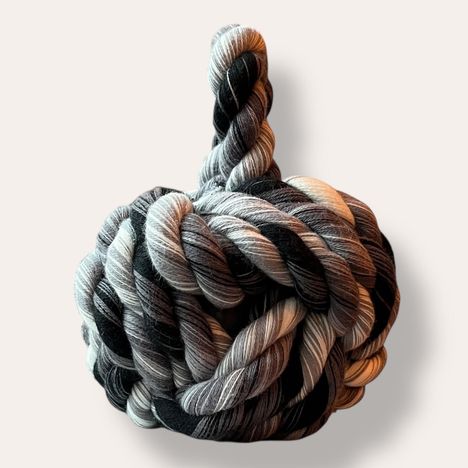 Handmade Dead Stock Yarn Rope Doorstop Medium