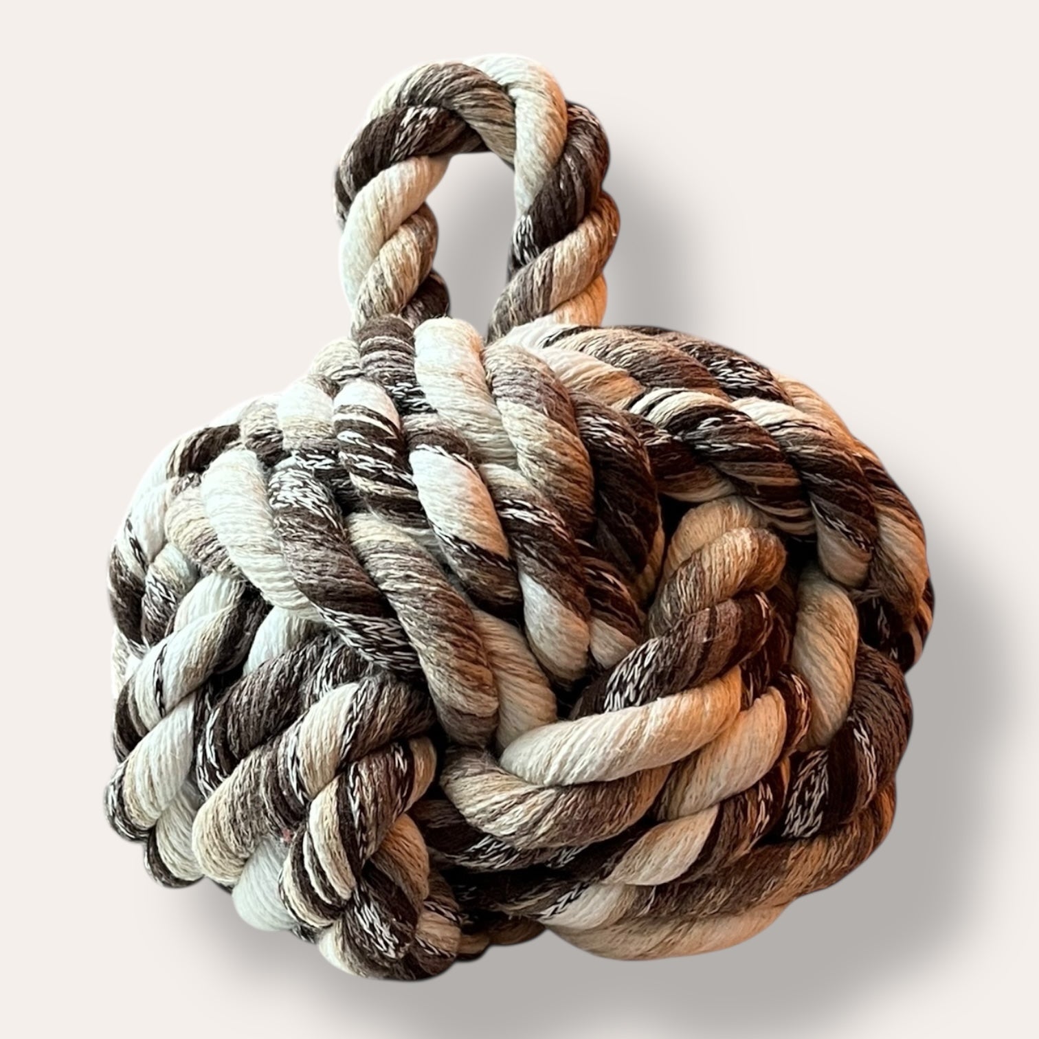 Handmade Dead Stock Yarn Rope Doorstop Medium