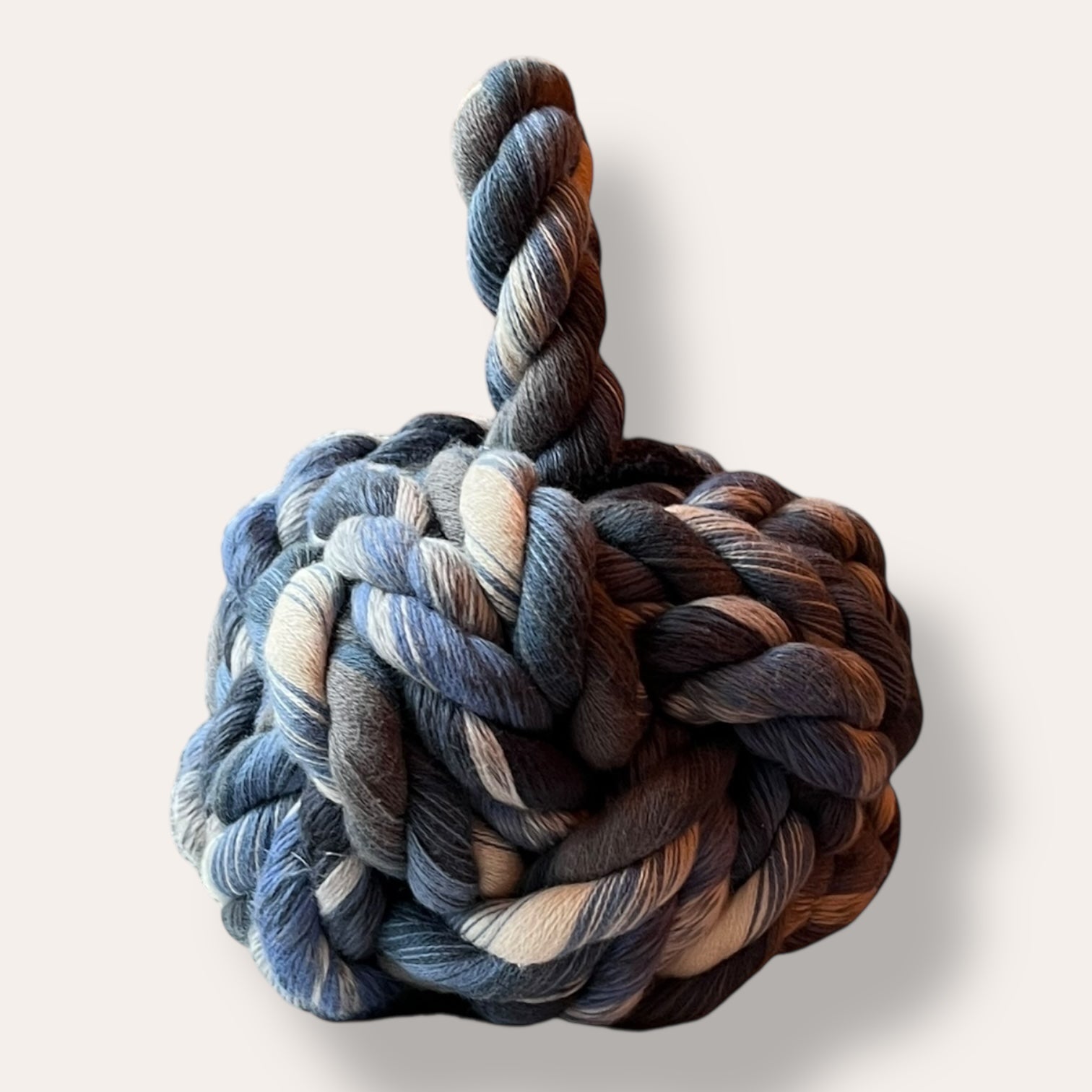 Handmade Dead Stock Yarn Rope Doorstop Medium