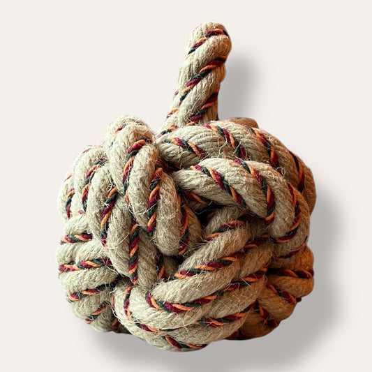 Handmade Flax Yarn Rope Doorstop Medium