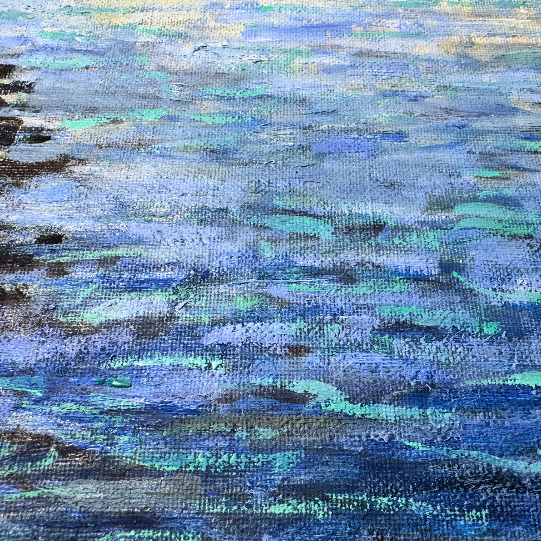 Teddington Lock: Oil Painting
